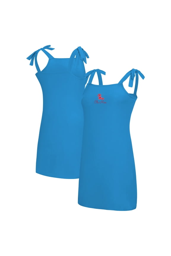 Women's Concepts Sport Powder Blue Ole Miss Rebels Tie-Shoulder Nightdress