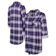 thumbnail image 1 of Women's Concepts Sport Purple Baltimore Ravens Ashford Plaid Knit Nightshirt, 1 of 3