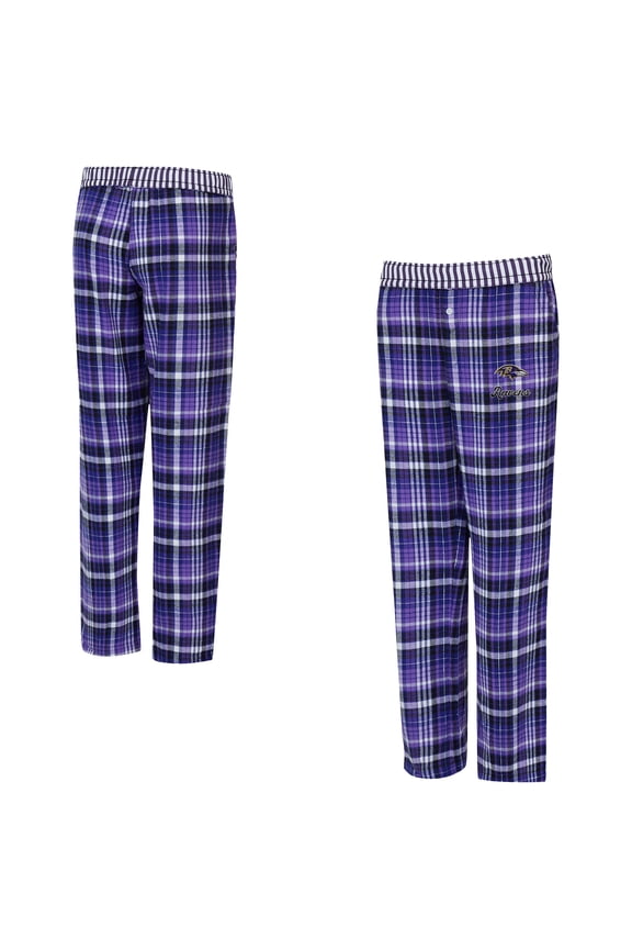 Women's Concepts Sport  Purple Baltimore Ravens Laney Plaid Tri-Blend Pants