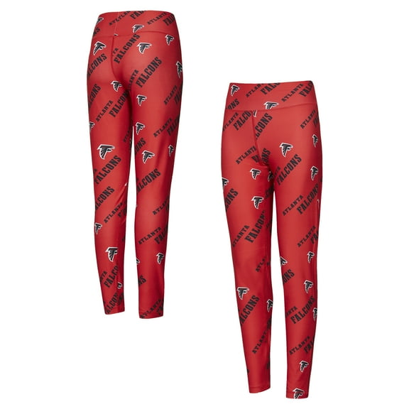 Women's Concepts Sport Red Atlanta Falcons Breakthrough Allover Print Knit Sleep Leggings