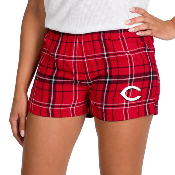 Women's Concepts Sport Red/Black Cincinnati Reds Ultimate Flannel Shorts
