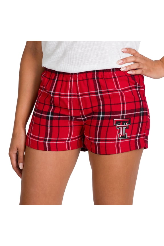 Women's Concepts Sport Red/Black Texas Tech Red Raiders Ultimate Flannel Shorts