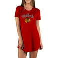 thumbnail image 1 of Women's Concepts Sport Red Chicago Blackhawks Marathon Knit Nightshirt, 1 of 1