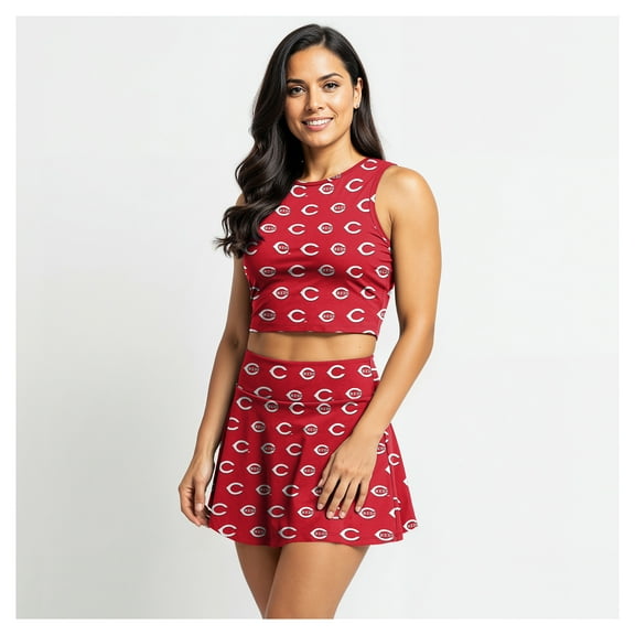 Women's-Concepts Sport  Red Cincinnati Reds Knit Tank Top & Skort Set