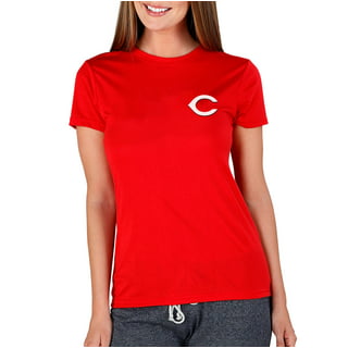 Women's Touch White/Red Cincinnati Reds Base Runner 3/4-Sleeve V-Neck T- Shirt