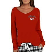 Women's Concepts Sport Red Kansas City Chiefs Marathon Knit Long Sleeve Lightweight V-Neck Lounge Top