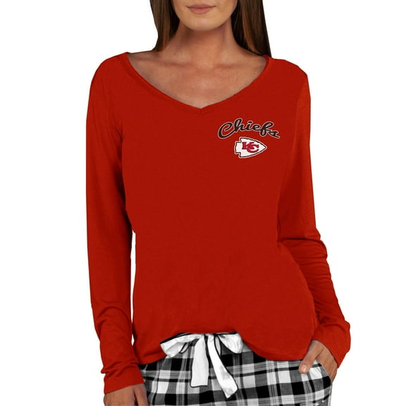 Women's Concepts Sport Red Kansas City Chiefs Marathon Knit Long Sleeve Lightweight V-Neck Lounge Top