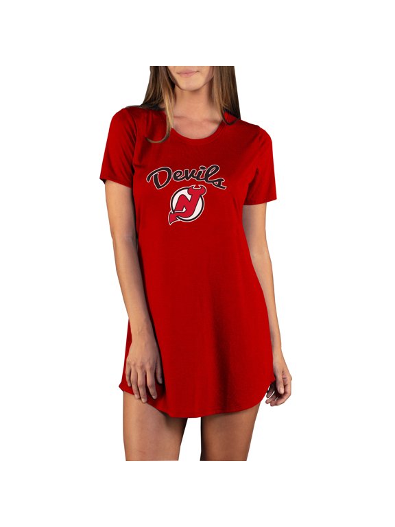 Women's Concepts Sport Red New Jersey Devils Marathon Knit Nightshirt