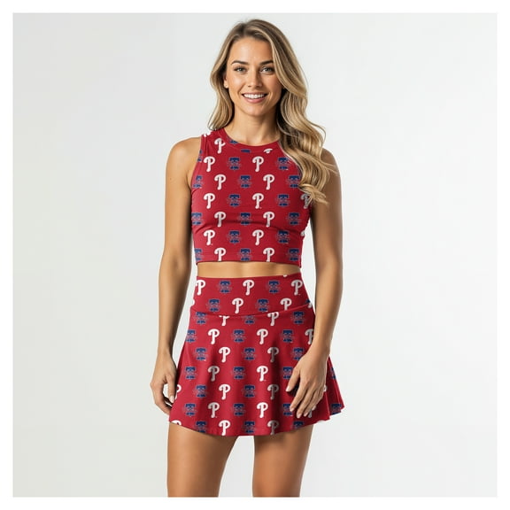 Women's-Concepts Sport  Red Philadelphia Phillies Knit Tank Top & Skort Set