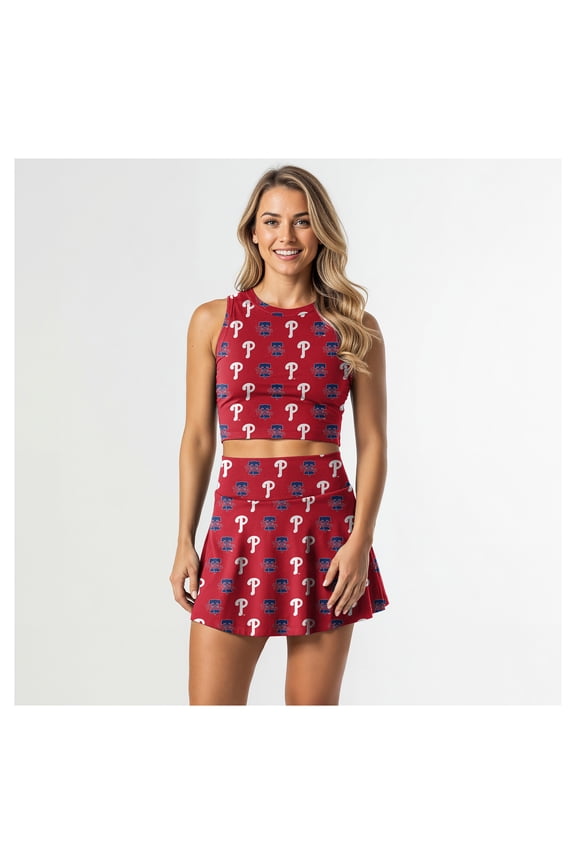 Women's-Concepts Sport Red Philadelphia Phillies Knit Tank Top & Skort Set