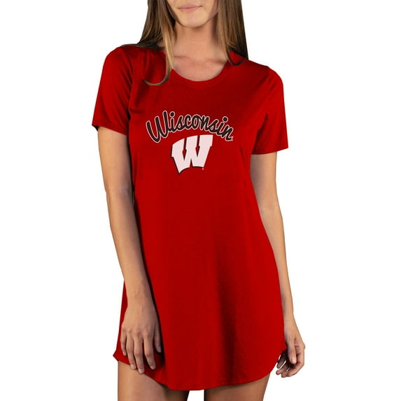 Women's Concepts Sport Red Wisconsin Badgers Marathon Nightshirt