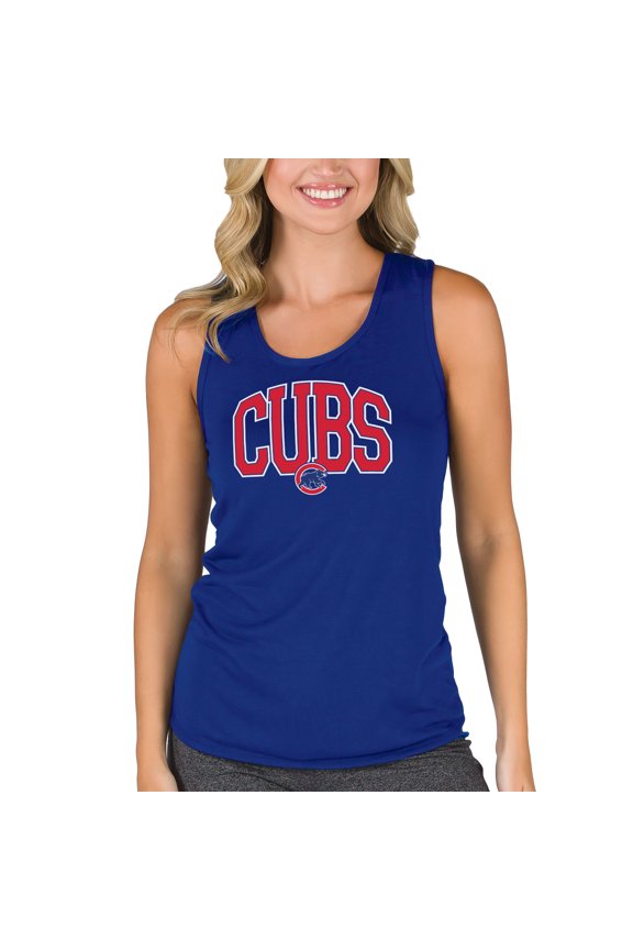 Women's Concepts Sport  Royal Chicago Cubs Marathon Racerback Tank Top