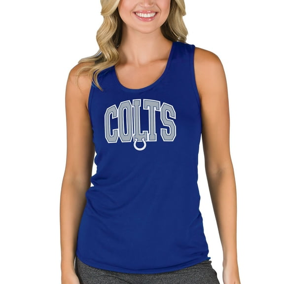 Women's Concepts Sport  Royal Indianapolis Colts Marathon Racer Back Tank Top