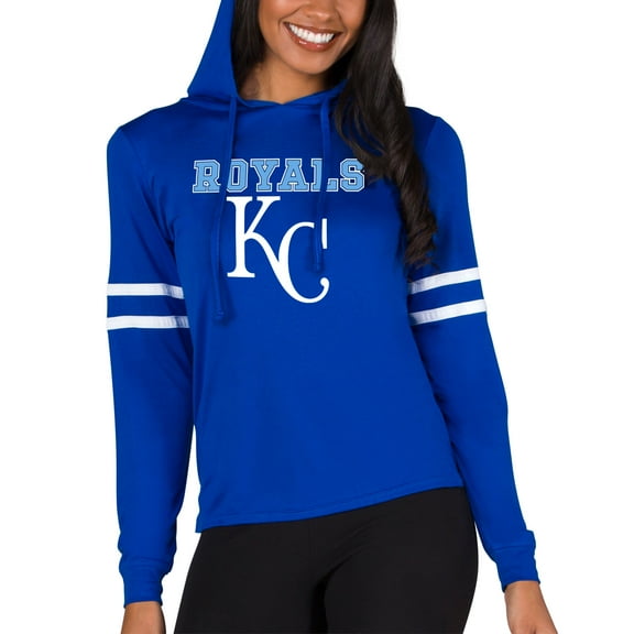 Women's Concepts Sport Royal Kansas City Royals Marathon Lightweight Lounge Pullover Hoodie