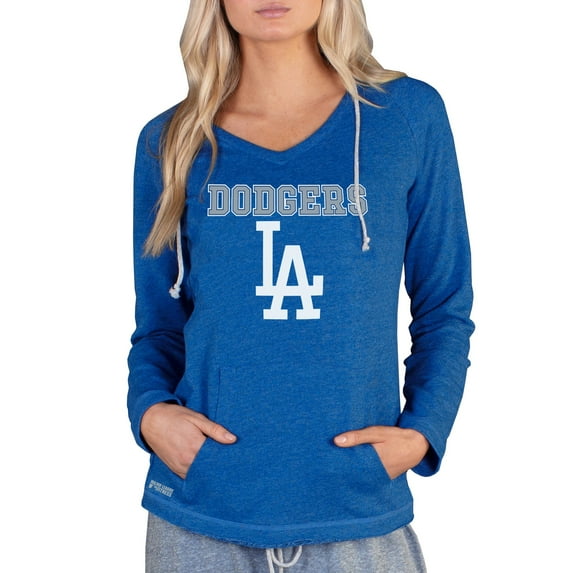 Women's Concepts Sport Royal Los Angeles Dodgers Mainstream Terry Long Sleeve Hoodie Top
