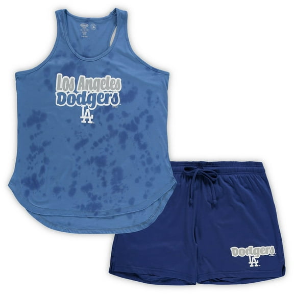Women's Concepts Sport Royal Los Angeles Dodgers Plus Size Cloud Tank Top & Shorts Sleep Set