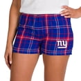 thumbnail image 1 of Women's Concepts Sport Royal/Red New York Giants Ultimate Flannel Shorts, 1 of 1