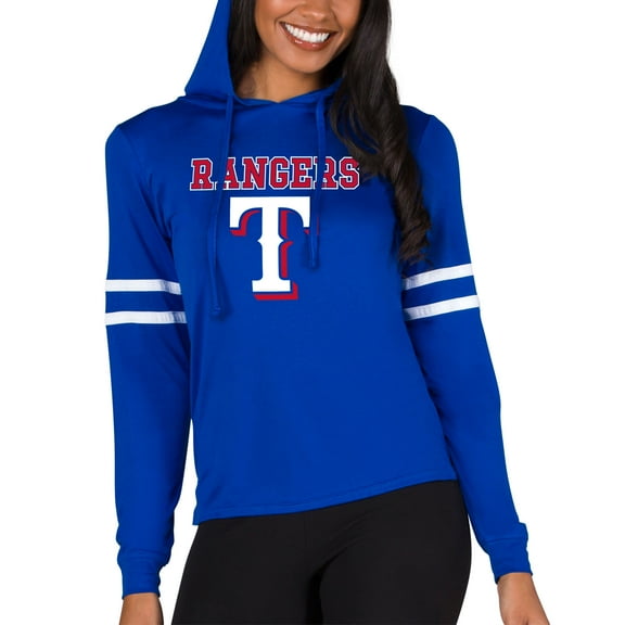 Women's Concepts Sport  Royal Texas Rangers Marathon Lightweight Lounge Pullover Hoodie