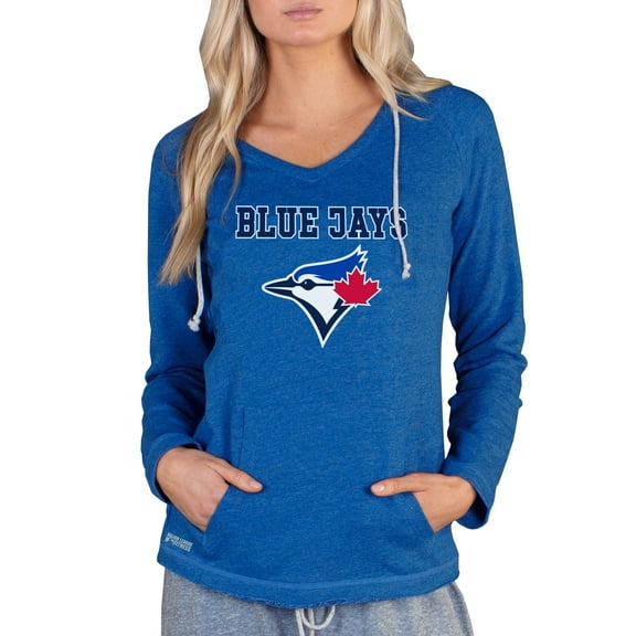 Women's Concepts Sport Royal Toronto Blue Jays Mainstream Terry Long Sleeve Hoodie Top