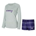 thumbnail image 1 of Women's Concepts Sport Sacramento Kings Petition Long Sleeve Top and Shorts Set, 1 of 3