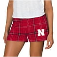 thumbnail image 1 of Women's Concepts Sport Scarlet/Black Nebraska Huskers Ultimate Flannel Sleep Shorts, 1 of 1
