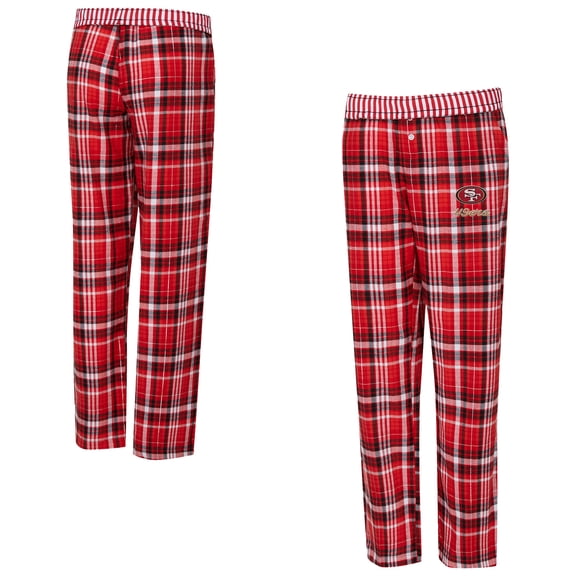 Women's Concepts Sport Scarlet San Francisco 49ers Laney Plaid Tri-Blend Pants
