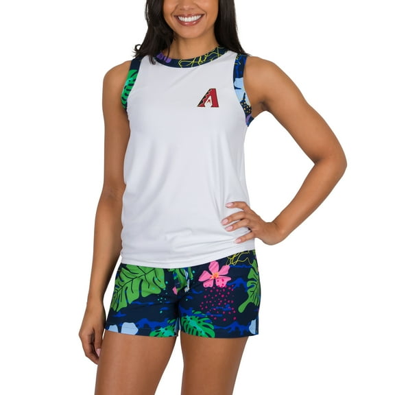 Women's Concepts Sport White Arizona Diamondbacks Roamer Knit Tank Top & Shorts Set
