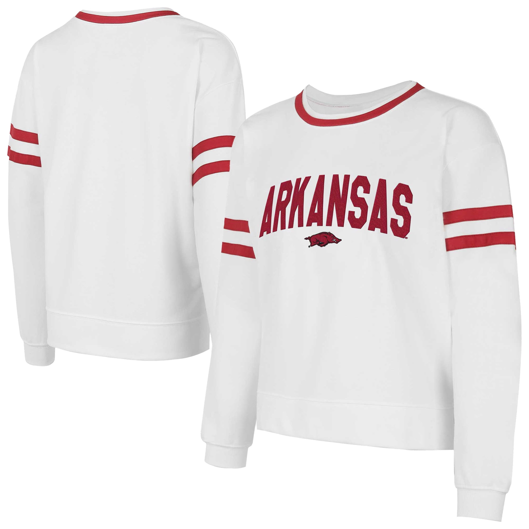 Ladies Razorback Women's Concepts Sport White Arkansas Razorbacks Borough French Terry ...