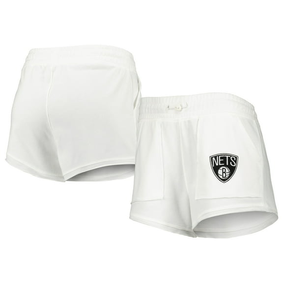 Women's Concepts Sport White Brooklyn Nets Sunray Shorts