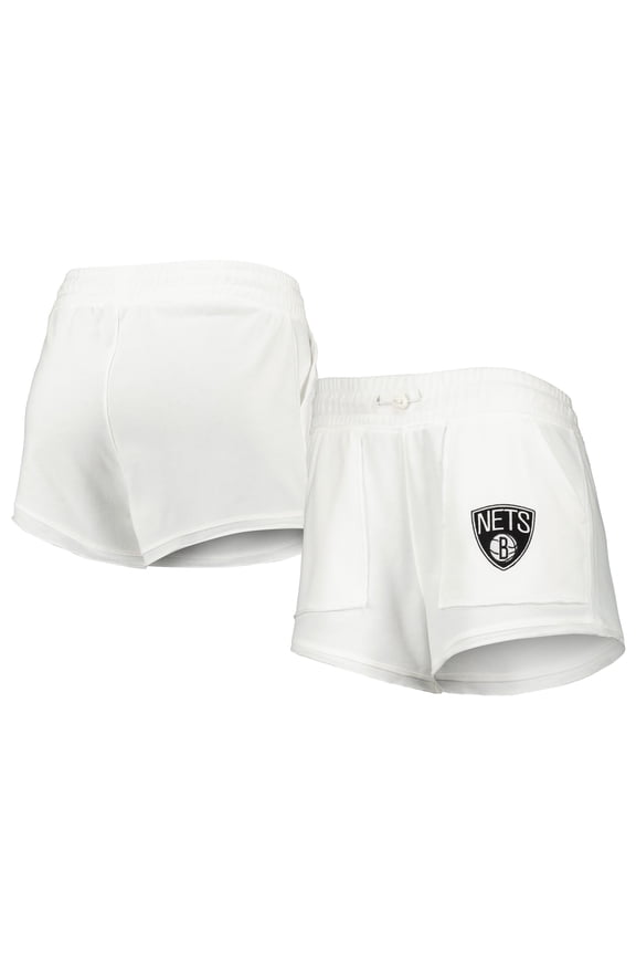Women's Concepts Sport White Brooklyn Nets Sunray Shorts