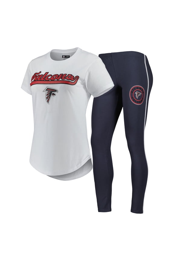 Women's Concepts Sport White/Charcoal Atlanta Falcons Sonata Top & Leggings Sleep Set