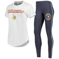 thumbnail image 1 of Women's Concepts Sport White/Charcoal Minnesota Vikings Sonata Top & Leggings Sleep Set, 1 of 5