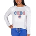 thumbnail image 1 of Women's Concepts Sport White Chicago Cubs Gable Knit Raglan Long Sleeve Top, 1 of 1