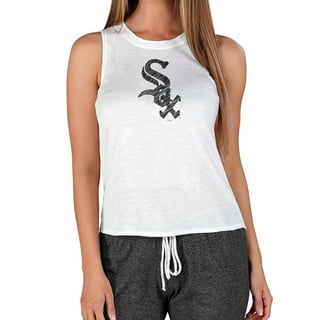 Women's Starter Black/Silver Chicago White Sox Game on Notch Neck Raglan T-Shirt, Size: 2XL
