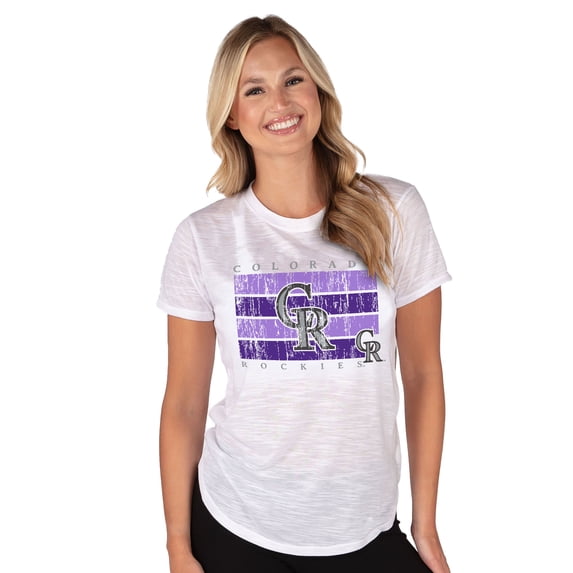 Women's Concepts Sport White Colorado Rockies Infuse Knit Top