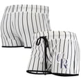 thumbnail image 1 of Women's Concepts Sport White Colorado Rockies Vigor Pinstripe Sleep Short, 1 of 3