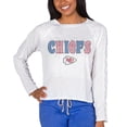 thumbnail image 1 of Women's Concepts Sport White Kansas City Chiefs Gable Knit Raglan Long Sleeve Top, 1 of 1