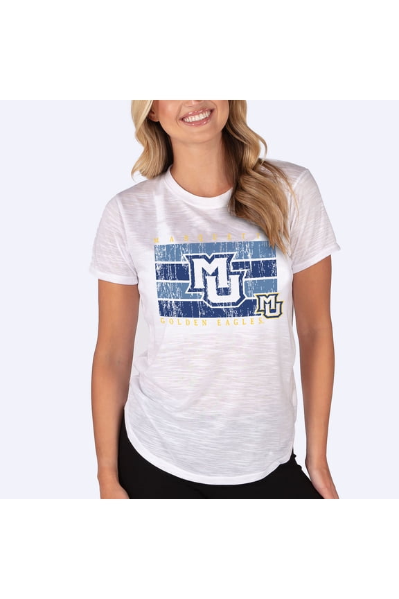 Women's Concepts Sport White Marquette Golden Eagles Infuse Lightweight Slub Knit Top