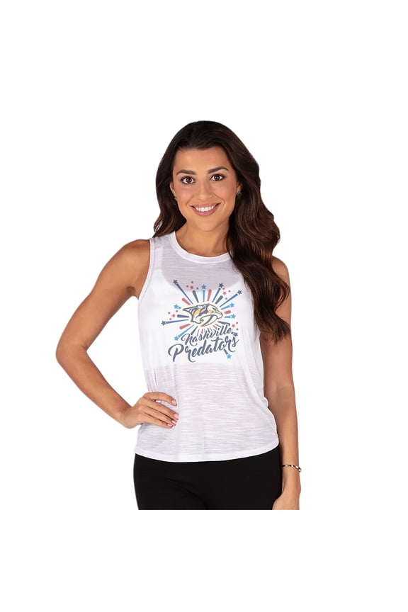 Women's Concepts Sport White Nashville Predators Infuse Knit Tank Top