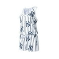 thumbnail image 1 of Women's Concepts Sport White New York Yankees Reel Pinstripe Knit Romper, 1 of 1