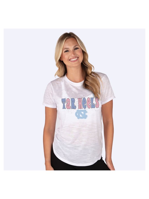 Women's Concepts Sport White North Carolina Tar Heels Stars and Stripes Infuse Lightweight Slub Knit Top