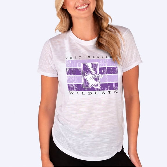 Women's Concepts Sport  White Northwestern Wildcats Infuse Lightweight Slub Knit Top