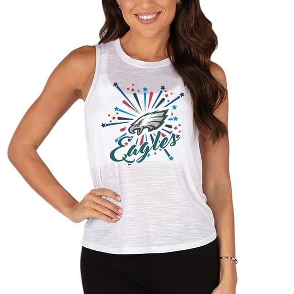 Women's Concepts Sport White Philadelphia Eagles Infuse Knit Tank Top