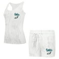 thumbnail image 1 of Women's Concepts Sport White Philadelphia Eagles Plus Size Quartz Tank Top & Shorts Set, 1 of 3