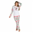 thumbnail image 1 of Women's Concepts Sport White Portland Trail Blazers Tidings All-Over Print Knit Long Sleeve Top & Pants Set, 1 of 1