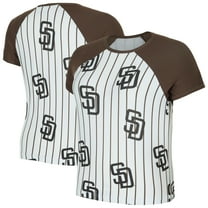 Women's-Concepts Sport White San Diego Padres Outbound Pinstripe Raglan Top