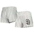 thumbnail image 1 of Women's Concepts Sport White San Diego Padres Reel Pinstripe Sleep Shorts, 1 of 3