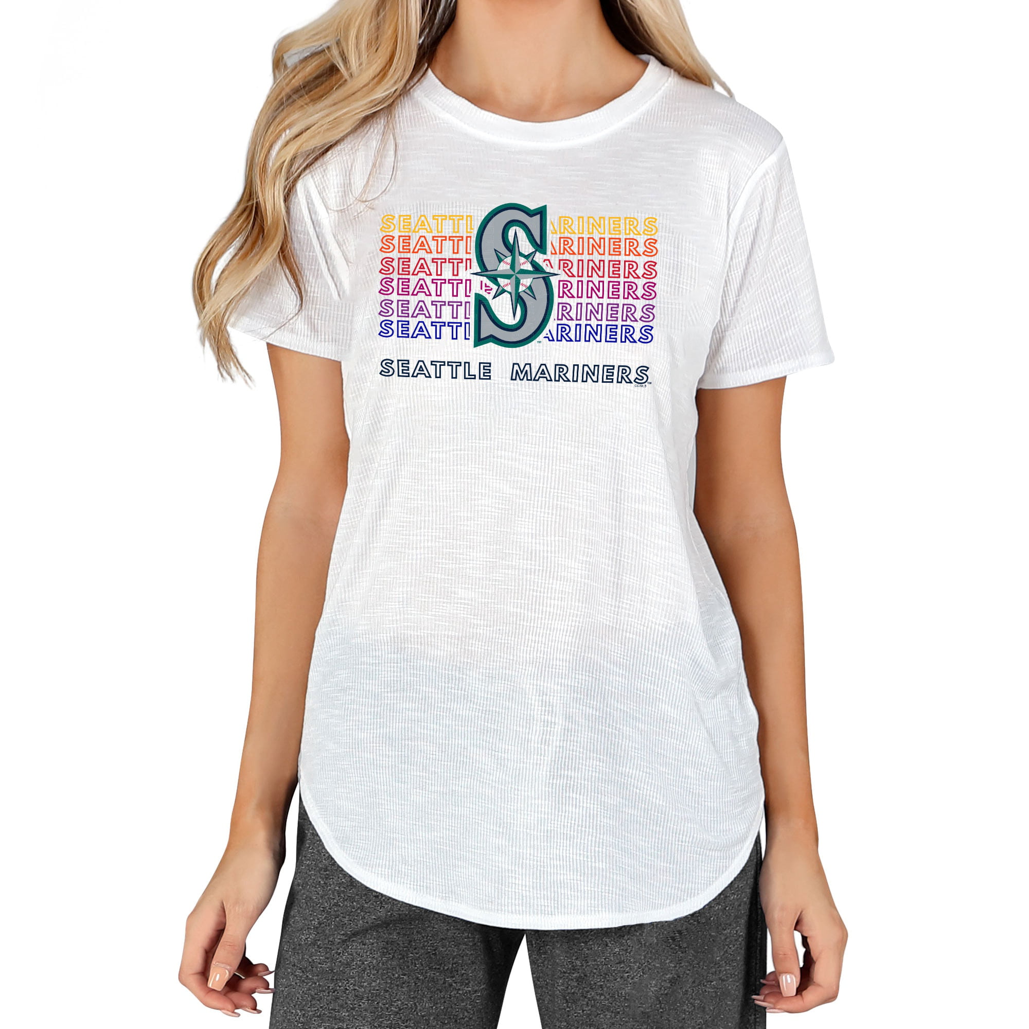 Women's Concepts Sport White Seattle Mariners Gable Knit T-Shirt