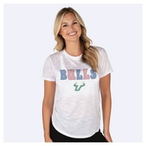 Women's Concepts Sport  White South Florida Bulls Stars and Stripes Infuse Lightweight Slub Knit Top