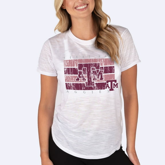 Women's Concepts Sport  White Texas A&M Aggies Infuse Lightweight Slub Knit Top